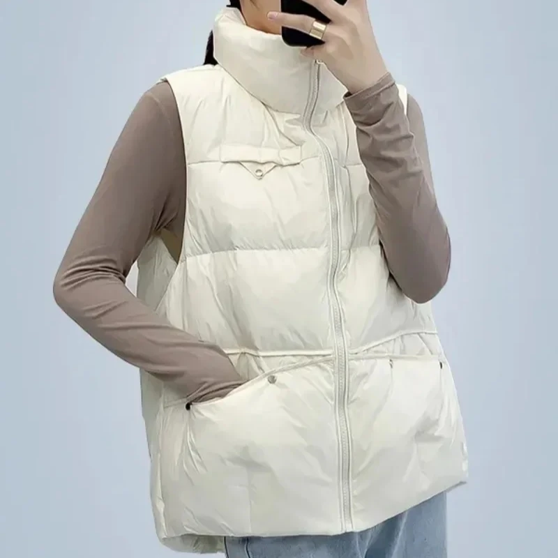 Winter Clothing On Sale Women'S - Loose Padded Cotton Waistcoat Woman Warm