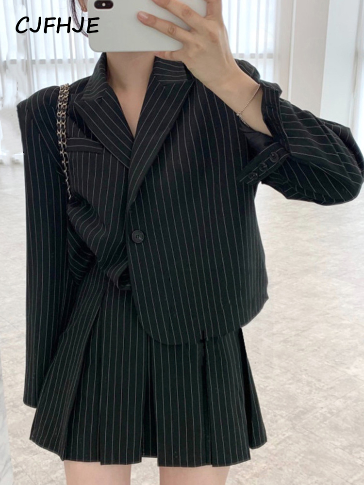 Winter Clothing Online - CJFHJE Fashion Stripe Blazer Women Autumn