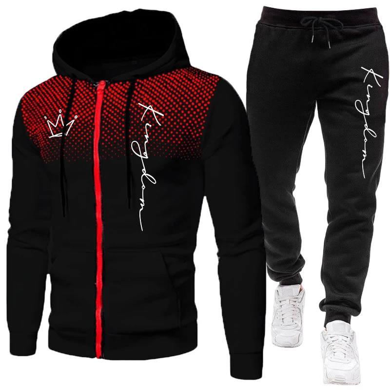 Winter Clothing Matching - King Men's Jacket Tracksuit Casual Dot