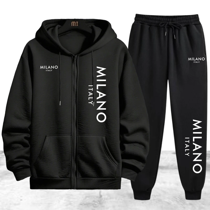 Winter Clothing Pants - Quality Men's Tracksuit Casual Zipper Hooded