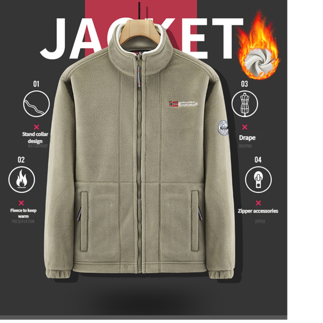 Winter Clothing Norway - Thickened Fleece Double-sided Fleece Jacket for