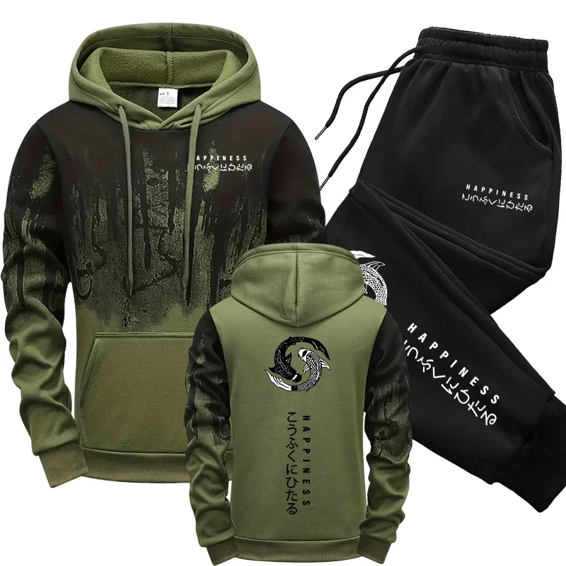 Winter Clothing Stores - Japanese Fashion Men's Tracksuit Hoodies Sweatpants