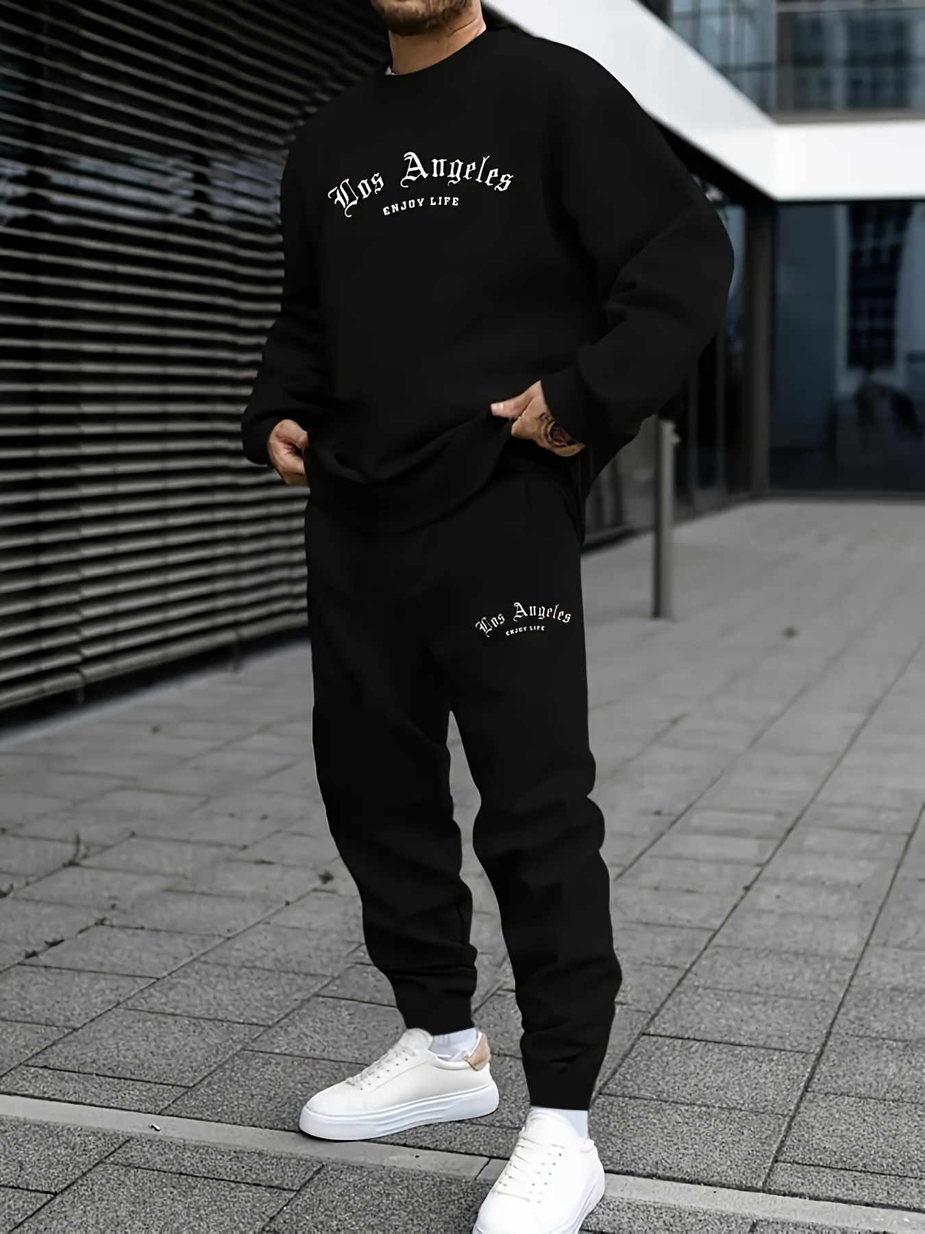 Winter Clothing Affordable - Men's sports set: comfortable long-sleeved round-neck