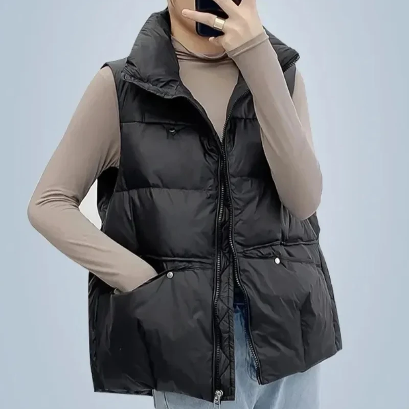 Loose Padded Cotton Waistcoat  - Winter Clothing On Sale Women'S recension och pris