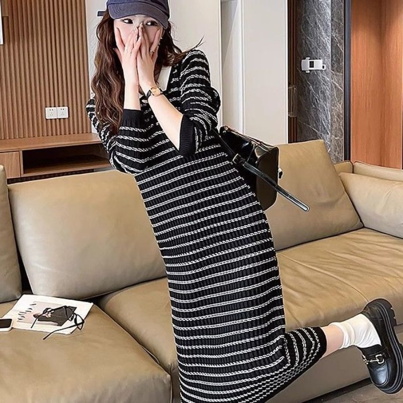 Stripe Apricot Woman Knitted D - Winter Clothing On Sale Women'S recension och pris