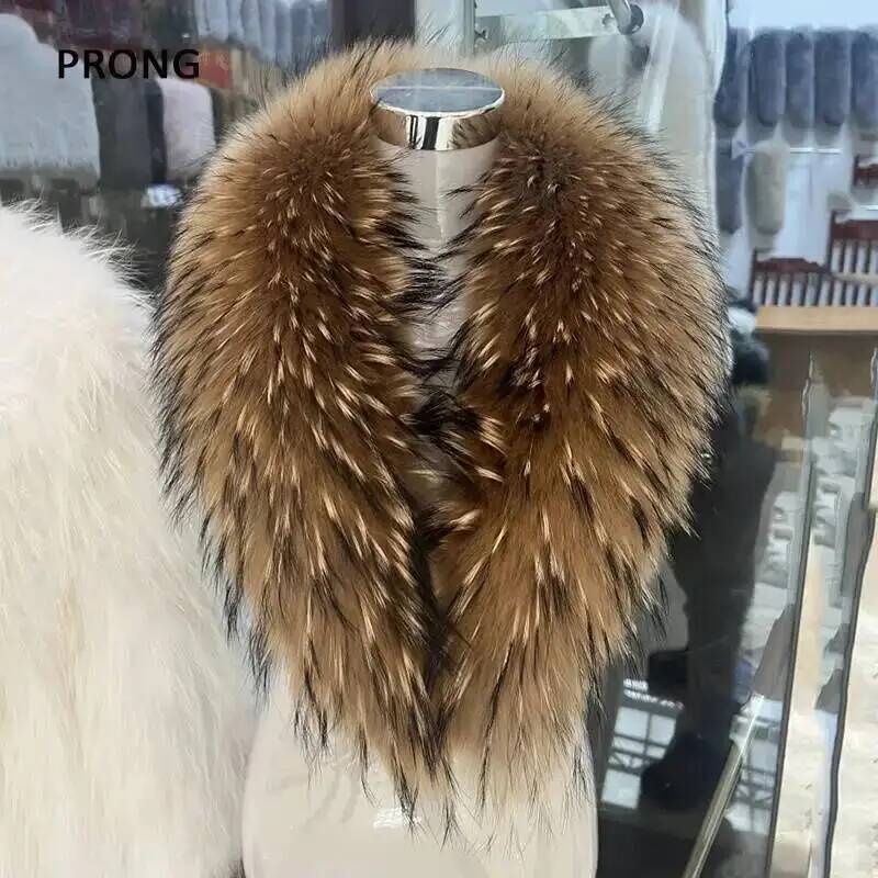 Natural Raccoon Fur Collar Rea - Winter Clothing Women Sale recension och pris