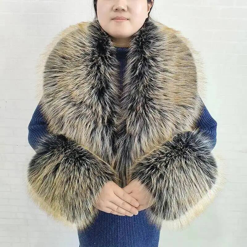 Large Women Faux Fox Fur Scarf - Winter Clothing Online recension och pris