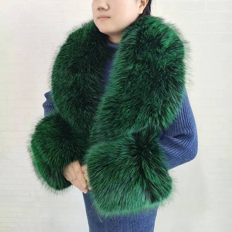 Large Women Faux Fox Fur Scarf - Winter Clothing Online recension och pris