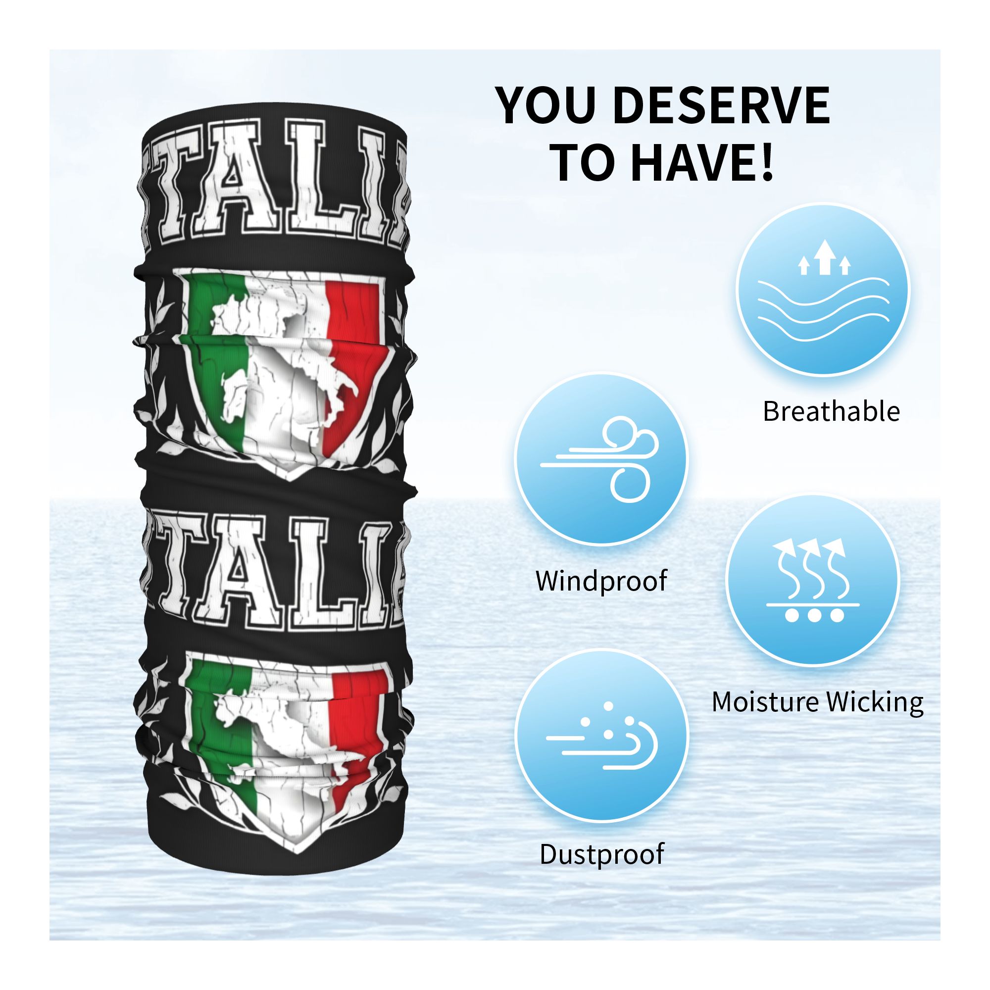 Custom Italy Flag Bandana Neck - Winter Clothing Women Sale recension och pris