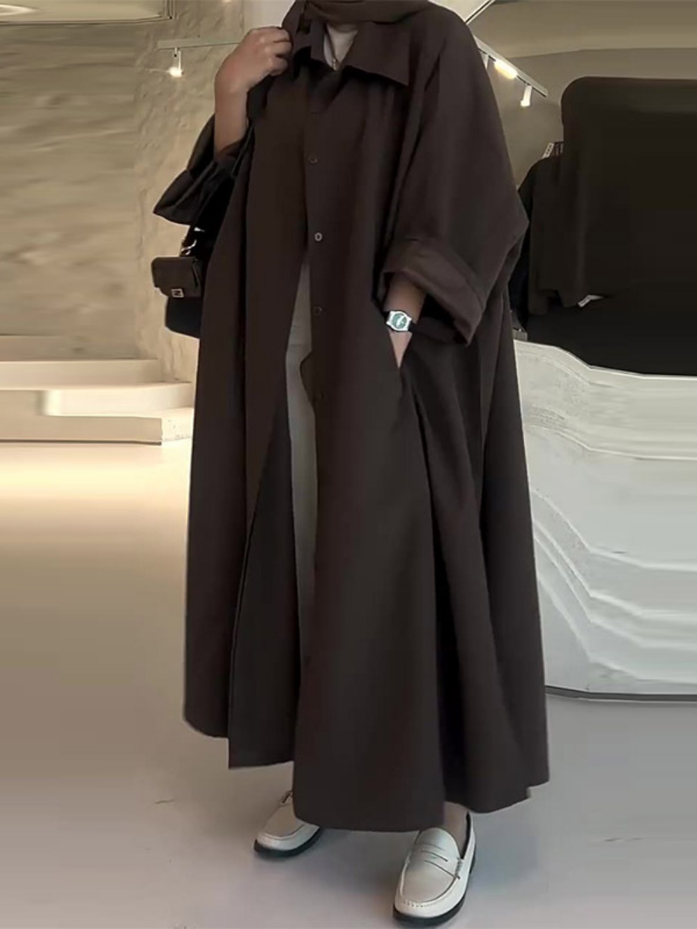Eid Muslim Women Abaya Trench  - Winter Clothing Women Sale recension och pris