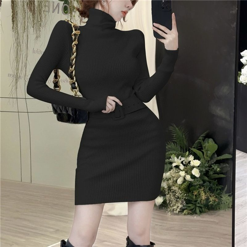 Bodycon Turtleneck Short Skinn - Winter Clothing On Sale Women'S recension och pris