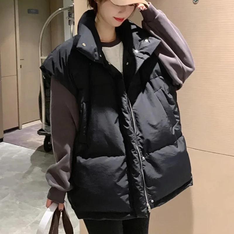 Solid Color Zipper Women's Ves - Padded Vest Gilet recension och pris