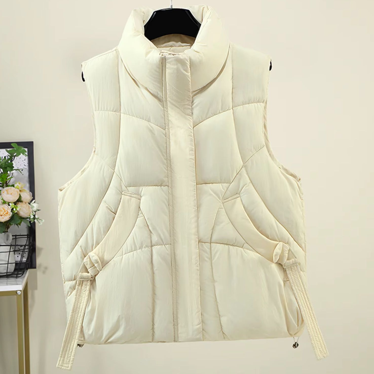 Women High Stand Collar Quilte - Padded Vest Gilet recension och pris