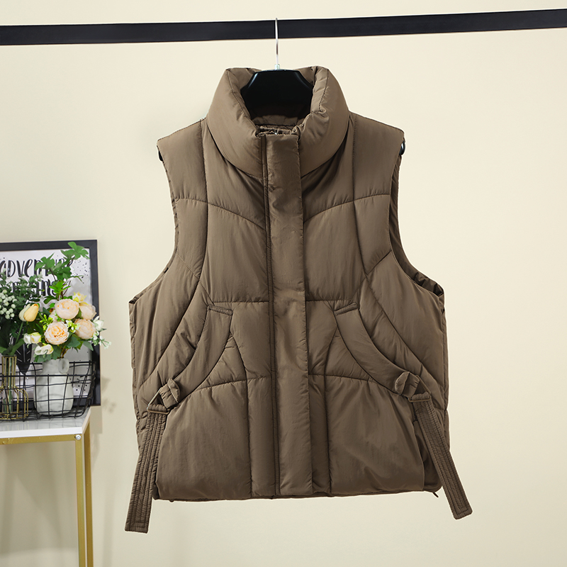 Women High Stand Collar Quilte - Padded Vest Gilet recension och pris