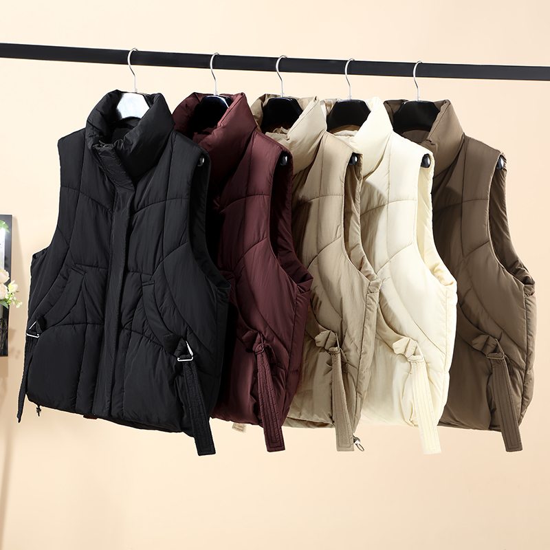 Women High Stand Collar Quilte - Padded Vest Gilet recension och pris