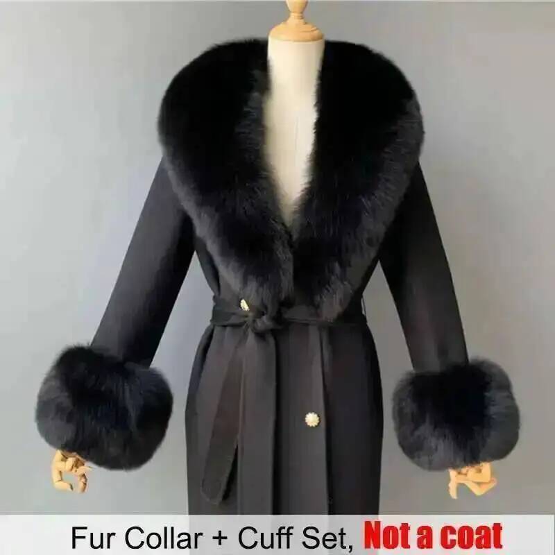 Real Fur Collar And Cuffs Set  - Winter Clothing Women Sale recension och pris