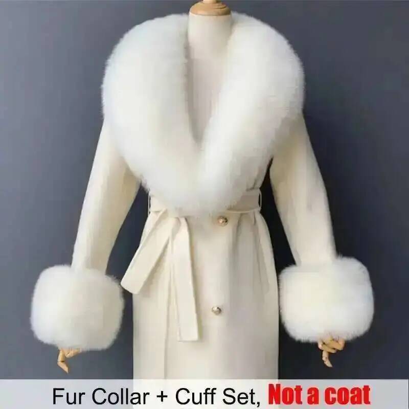 Real Fur Collar And Cuffs Set  - Winter Clothing Women Sale recension och pris