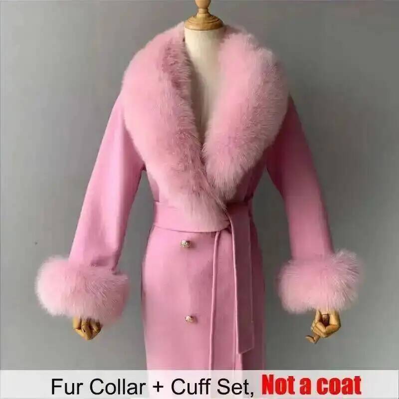 Real Fur Collar And Cuffs Set  - Winter Clothing Women Sale recension och pris