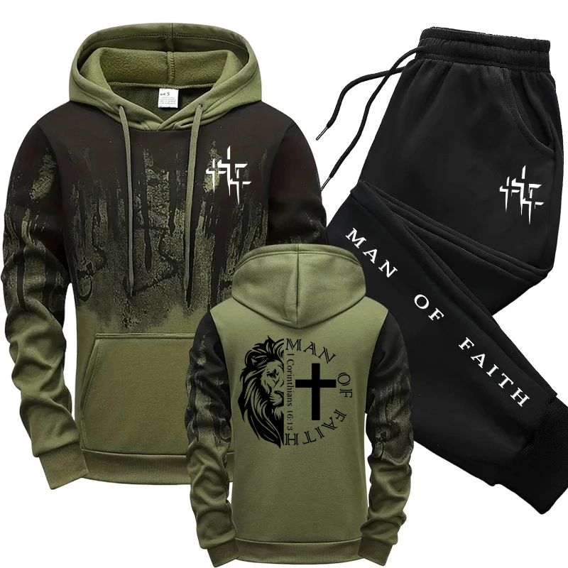 Man of Faith Pattern Men's Set - Winter Clothing Stores recension och pris