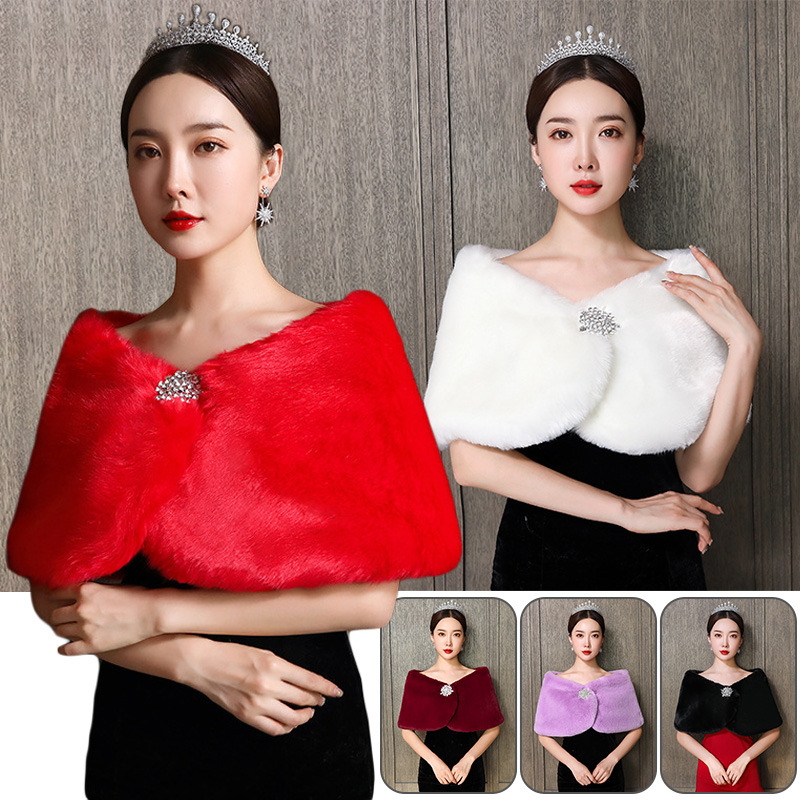 Women Bridal Shawl Wedding Cap - Winter Clothing Women Sale recension och pris
