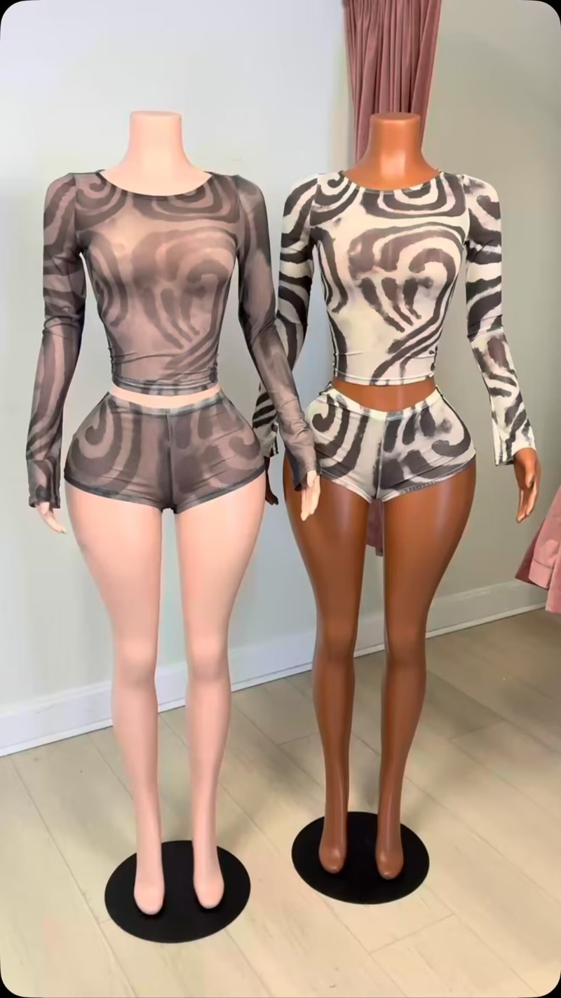 Doyerl Striped Shorts Sets Wom - Winter Clothing Matching recension och pris